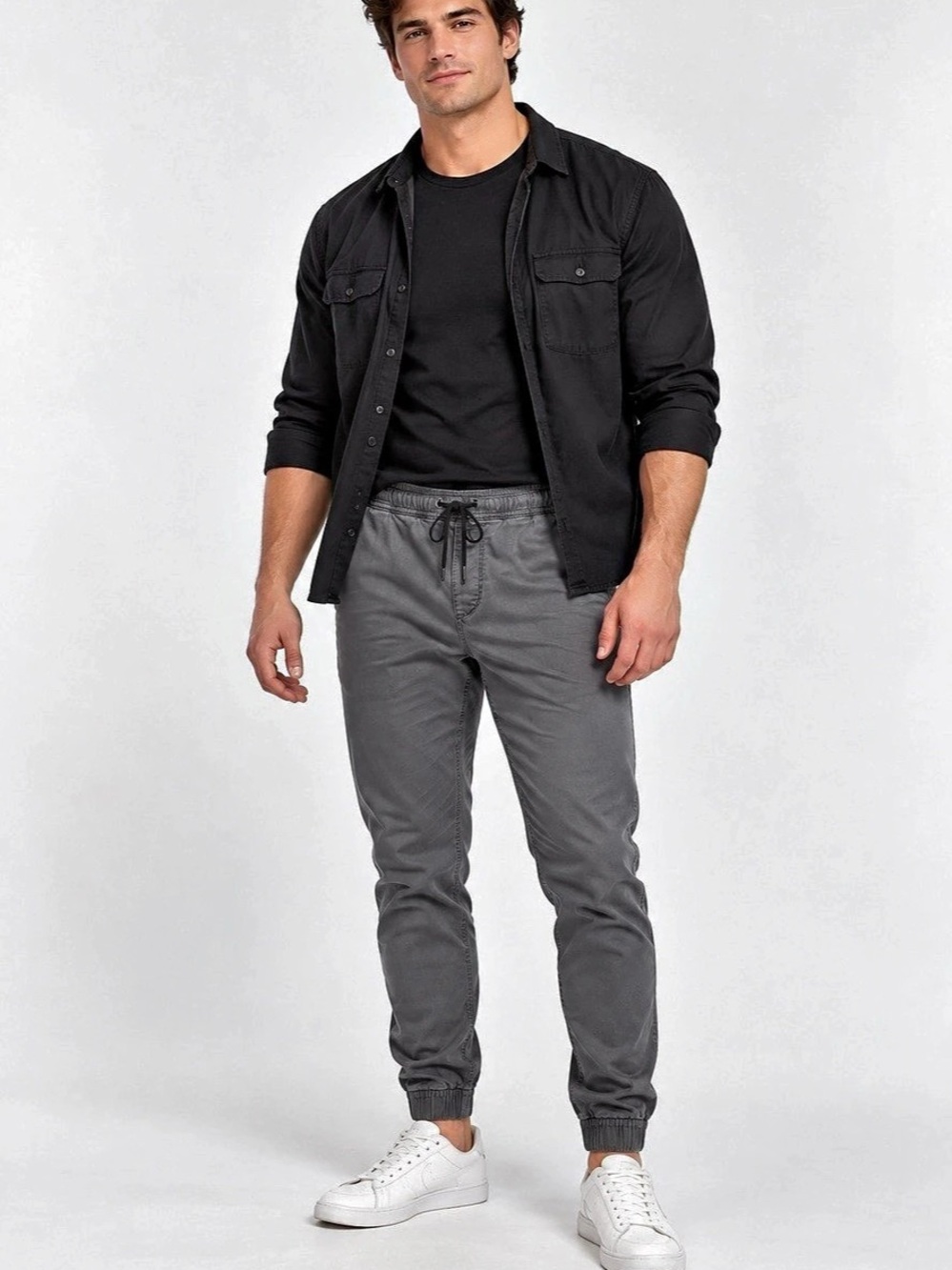 Hollister Grey Advanced Stretch Skinny Joggers Men’s XL Tall XLT